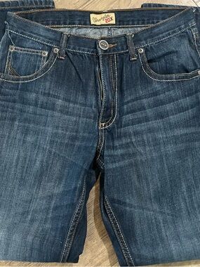 Wrangler Men’s Dark Indigo Straight Jeans Sz 32 x 32